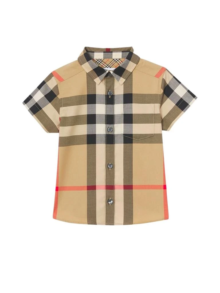 商品Burberry|Burberry Kids Checked Short-Sleeved Shirt,价格¥936,第1张图片