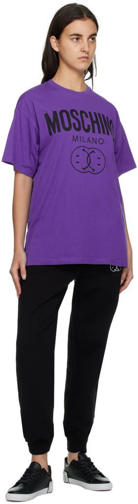 商品Moschino|Purple Smiley Edition Double Smiley T-Shirt,价格¥1455,第6张图片详细描述