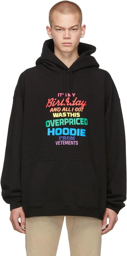 商品Vetements|Black Overpriced Birthday Hoodie,价格¥4562,第1张图片
