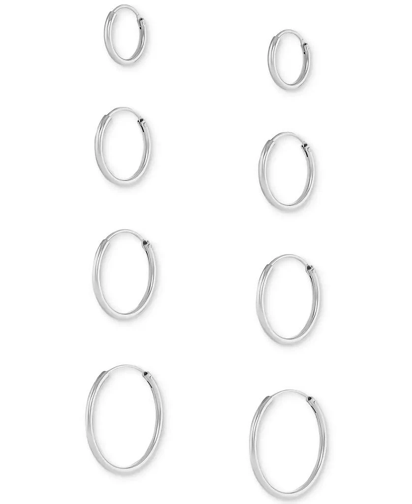 商品Macy's|Polished Endless Hoop Earrings Set in 18k Gold over Sterling Silver, Created for Macy's,价格¥188,第5张图片详细描述