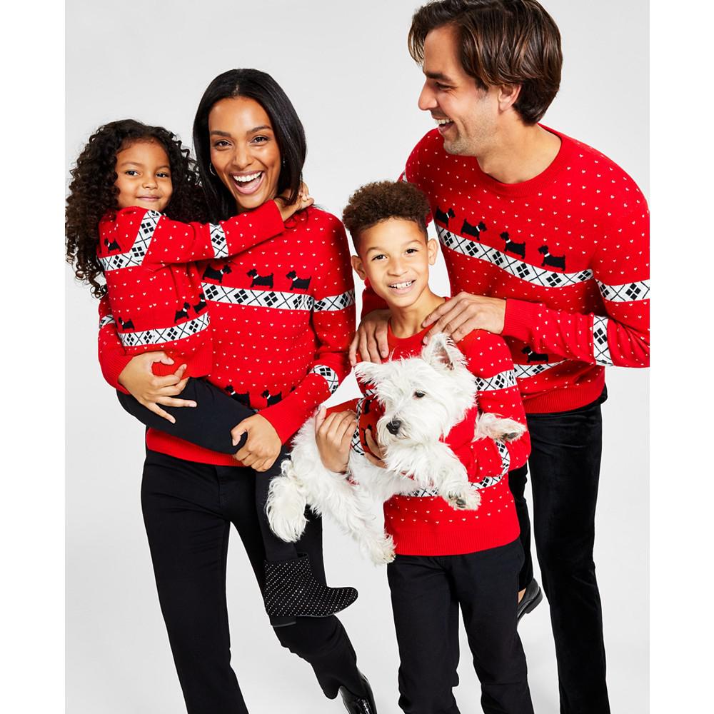 Women's Walking Scottie Family Holiday Sweater, Created for Macy's商品第4张图片规格展示