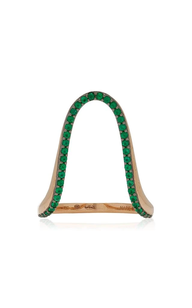 商品Marie Mas|Marie Mas - Radiant 18K Rose Gold EmeraldRing - Green - US 8 - Moda Operandi - Gifts For Her,价格¥25433,第1张图片