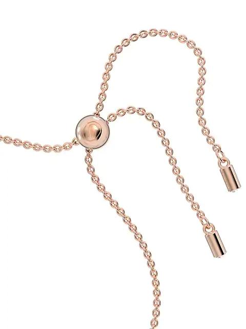 Una Swarovski Crystal Rose Goldtone Heart Bracelet商品第3张图片规格展示