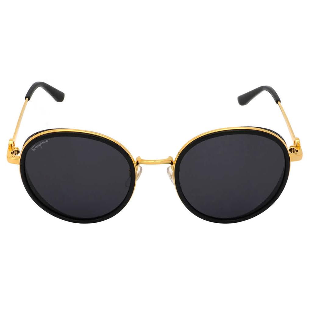 Salvatore Ferragamo Dark Grey Round Ladies Sunglasses SF199SK 011 56商品第2张图片规格展示