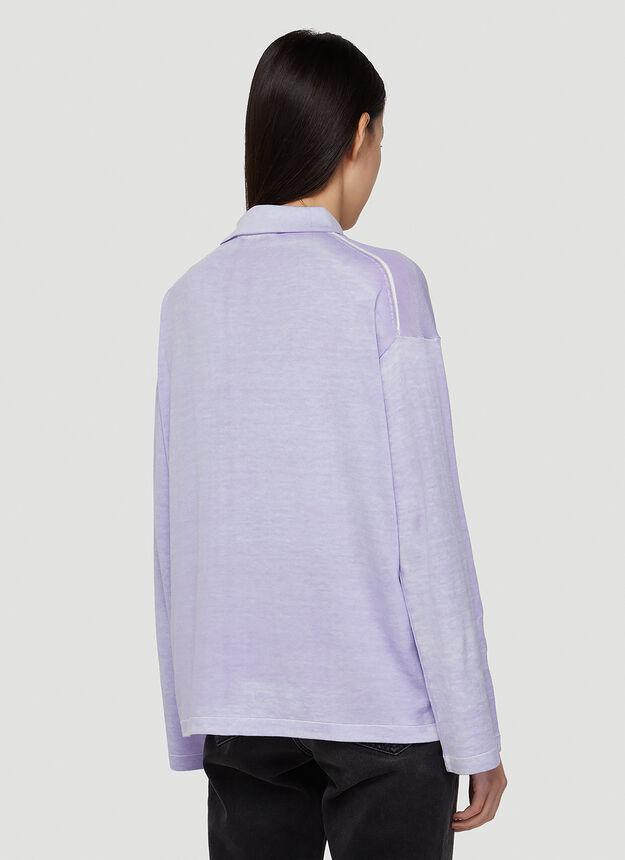 Polo Long-Sleeved Shirt in Purple商品第4张图片规格展示