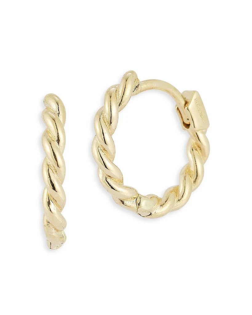 商品Bloomingdale's|Twist Small Hoop Earrings in 14K Yellow Gold,价格¥8088,第1张图片