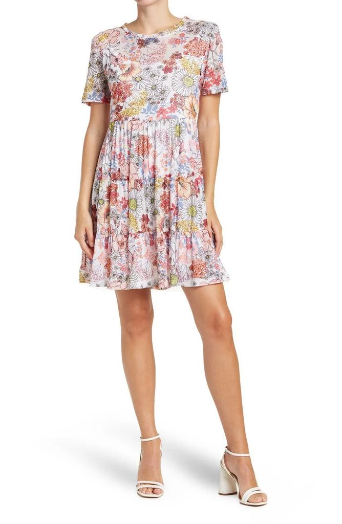 商品Love by Design|Cate Floral Print Tiered T-Shirt Dress,价格¥151,第1张图片