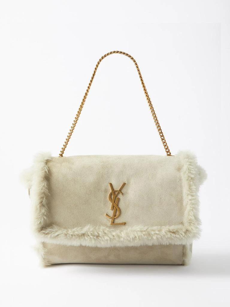 商品Yves Saint Laurent|Kate reversible suede and shearling shoulder bag,价格¥22836,第1张图片