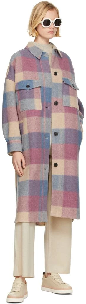 商品Isabel Marant|Pink & Blue Fontizi Coat,价格¥6047,第4张图片详细描述