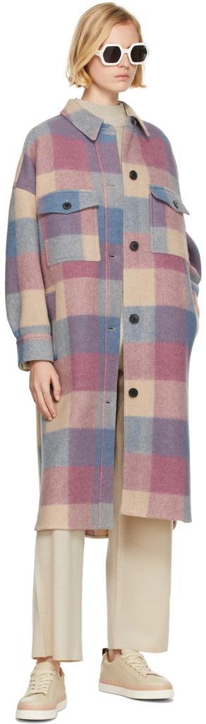 商品Isabel Marant|Pink & Blue Fontizi Coat,价格¥5791,第6张图片详细描述