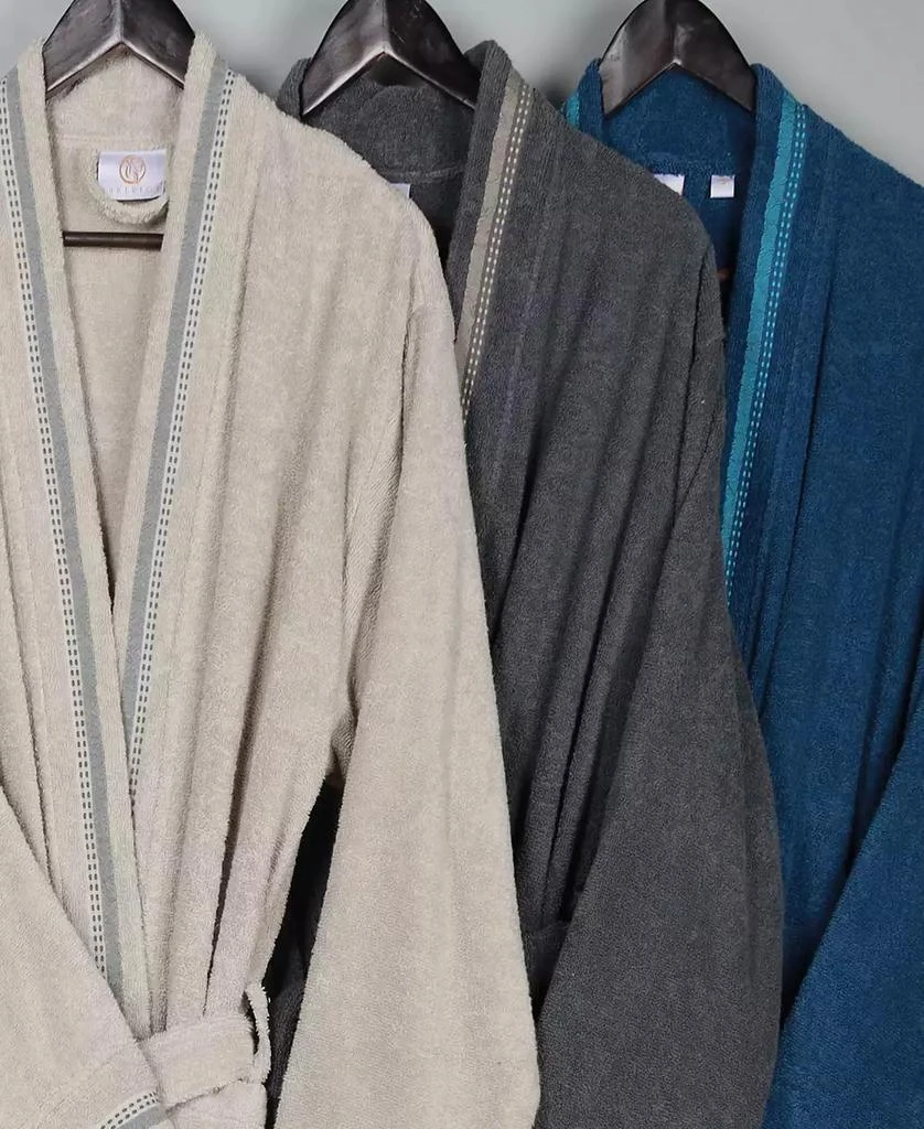 商品Superior|Unisex Tinsel Lounge Cotton Terry Bathrobe with Embroidery,价格¥524,第4张图片详细描述