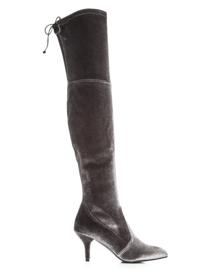 商品Stuart Weitzman|Tiemodel 丝绒过膝靴,价格¥2954,第2张图片详细描述