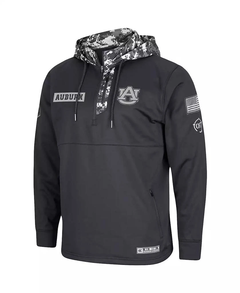 商品Colosseum|Men's Charcoal Auburn Tigers OHT Military-Inspired Appreciation Digi Camo Quarter-Zip Hoodie,价格¥421,第4张图片详细描述