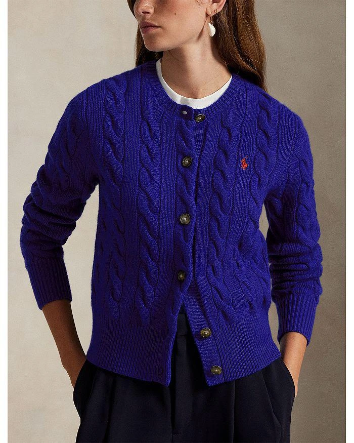 商品Ralph Lauren|Cable Knit Wool Cashmere Cardigan,价格¥1964,第4张图片详细描述