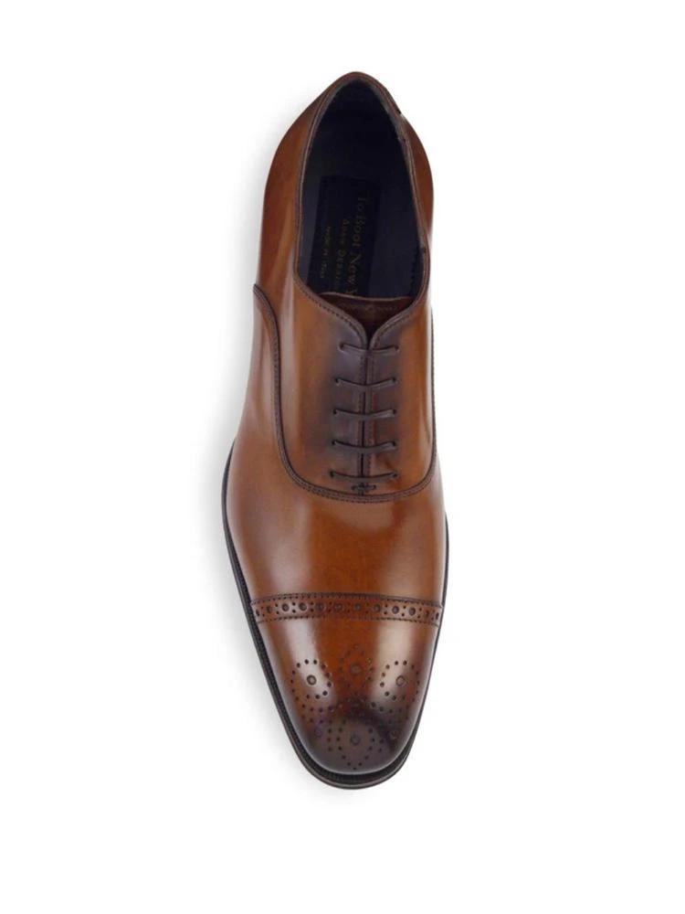 商品To Boot New York|Medallion Leather Cap Toe Oxfords,价格¥2237,第4张图片详细描述