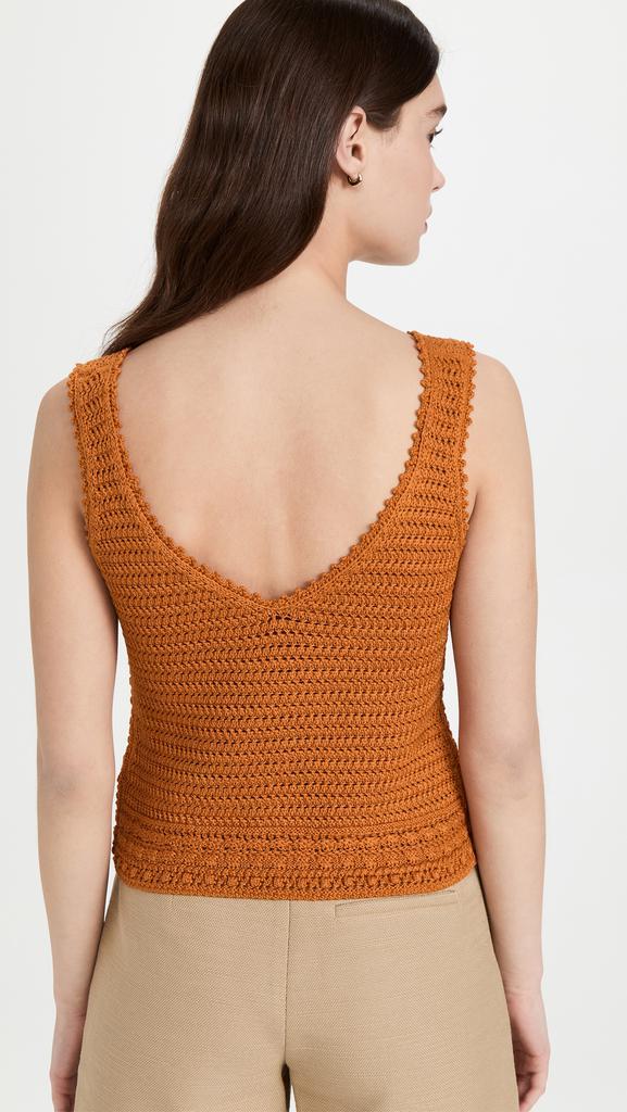 商品Vince|Vince Crochet Square Tank,价格¥1100,第5张图片详细描述