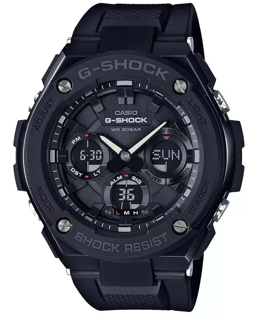 商品G-Shock|Men's Analog-Digital Black IP with Black Resin Strap G-Steel Watch 51x53mm GSTS100G-1B,价格¥2348,第1张图片