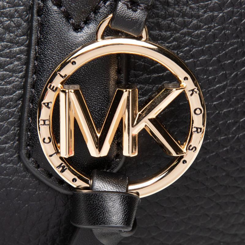 迈克·科尔斯 MICHAEL KORS 奢侈品 MK女士黑色皮革手提单肩包商品第5张图片规格展示