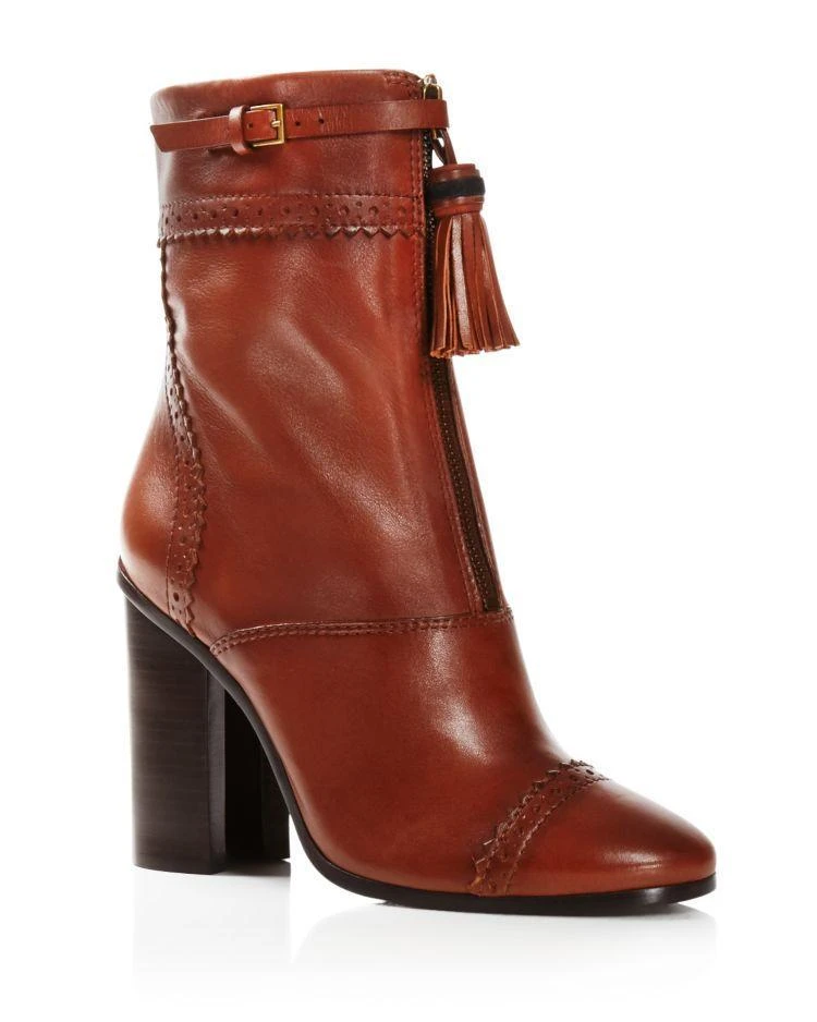 商品Tory Burch|Huxley Tasseled Horseshoe Heel Booties,价格¥2234,第1张图片