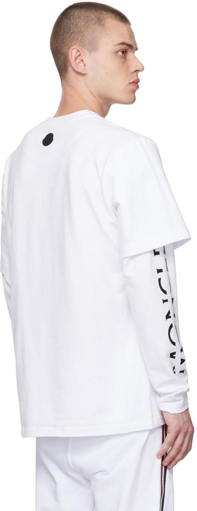 白色印花长袖 T 恤商品第3张图片规格展示