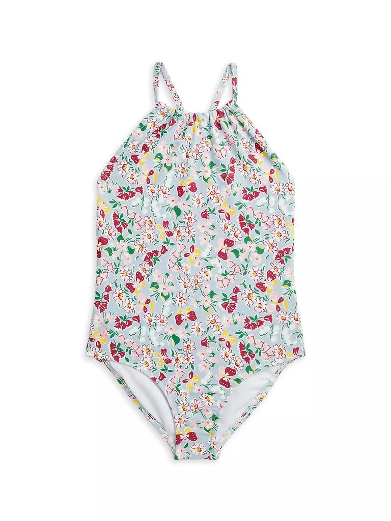 商品Ralph Lauren|Little Girl's Floral Halterneck One-Piece Swimsuit,价格¥338,第1张图片