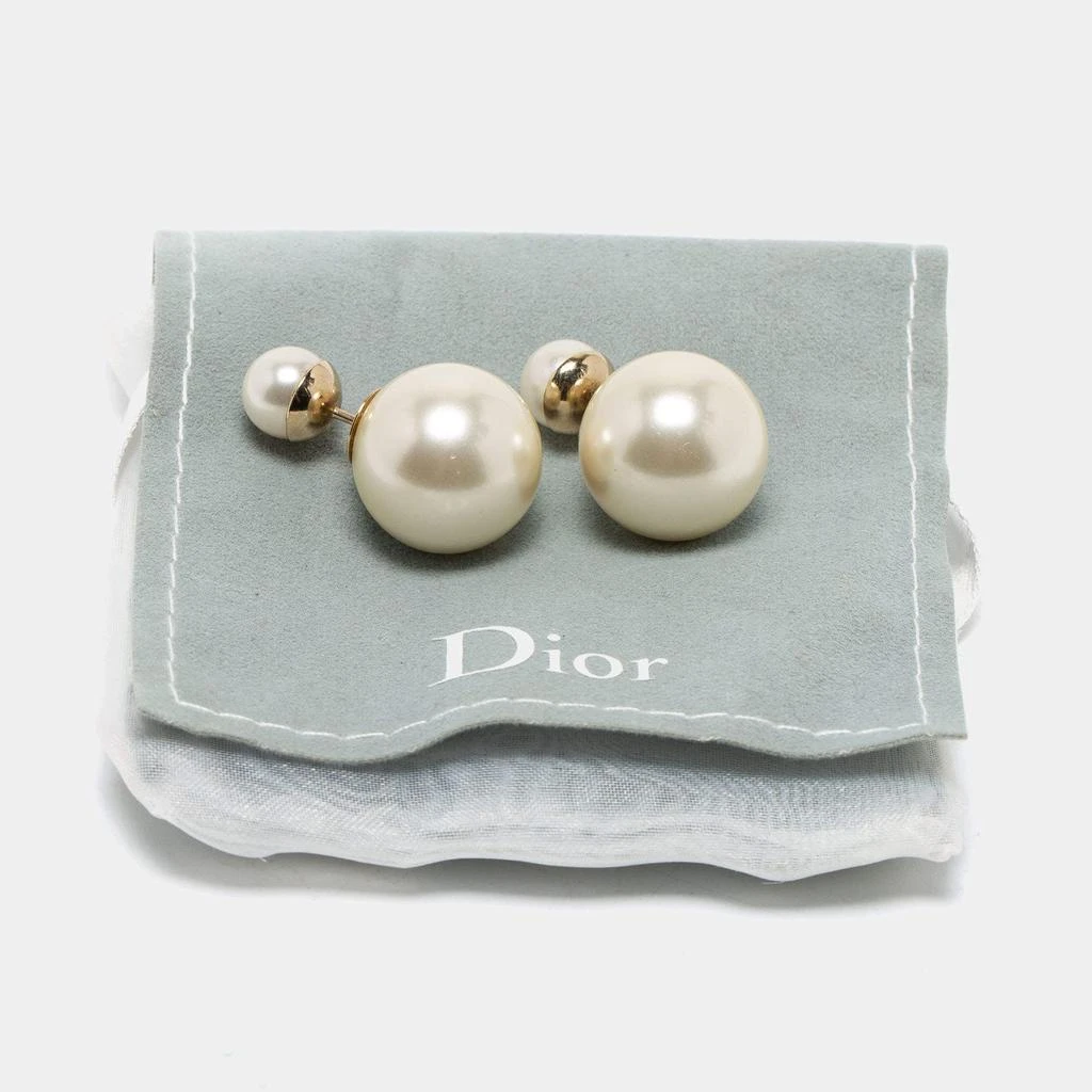 Dior Tribales Faux Pearl Gold Tone Stud Earrings 商品