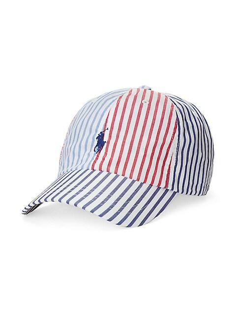 商品Ralph Lauren|Striped Logo Sport Cap,价格¥405,第1张图片