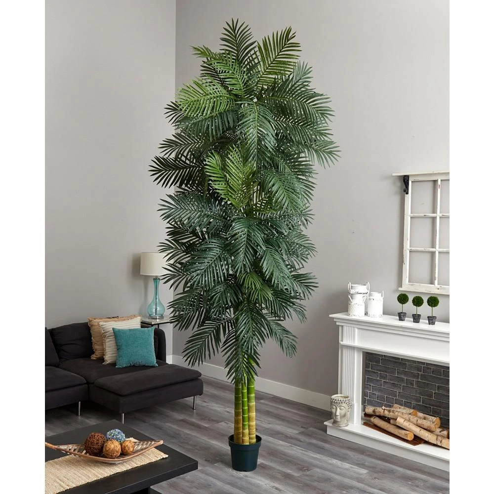 商品NEARLY NATURAL|Triple Stalk Cane Artificial Palm Tree, 10',价格¥3531,第3张图片详细描述