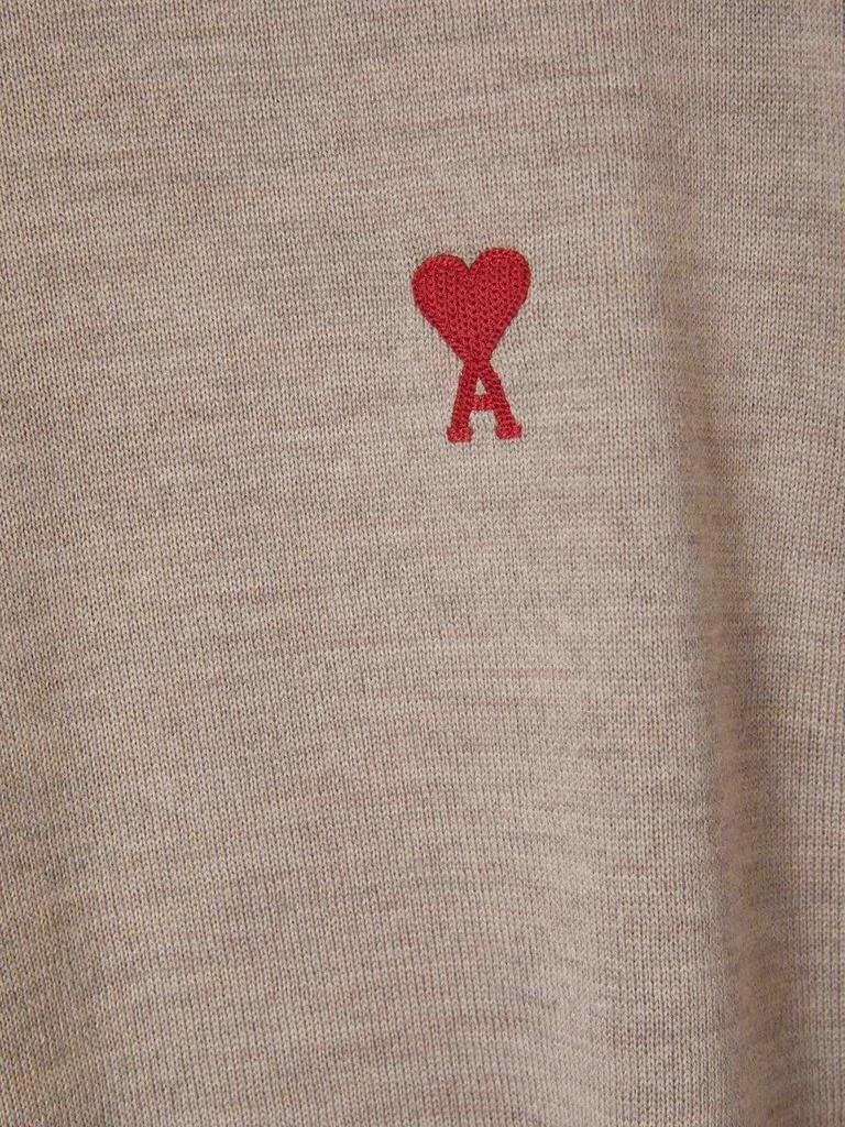 商品AMI|AMI Logo Embroidered Crewneck Knitted Jumper,价格¥1497,第4张图片详细描述