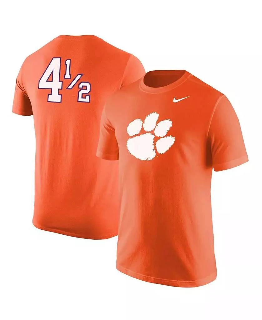 商品NIKE|Men's Orange Clemson Tigers Disney+ 4Â½ Player T-shirt,价格¥261,第3张图片详细描述
