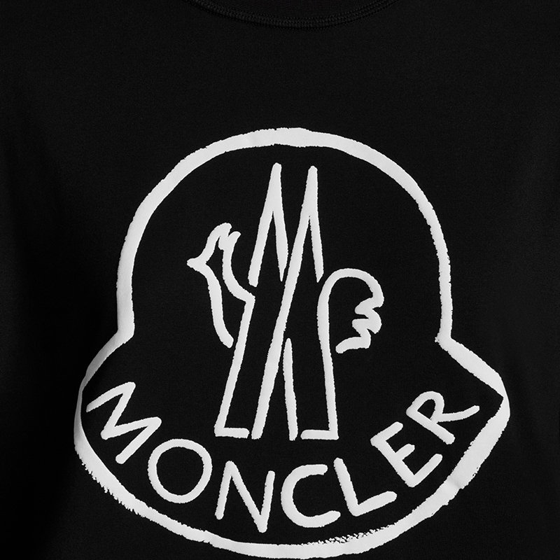 商品Moncler|【预售3-7天】Moncler/蒙克莱 22年秋冬新款 女士黑色纯棉大号徽标印花短袖T恤H10938C00009829FB999,价格¥1750,第8张图片详细描述