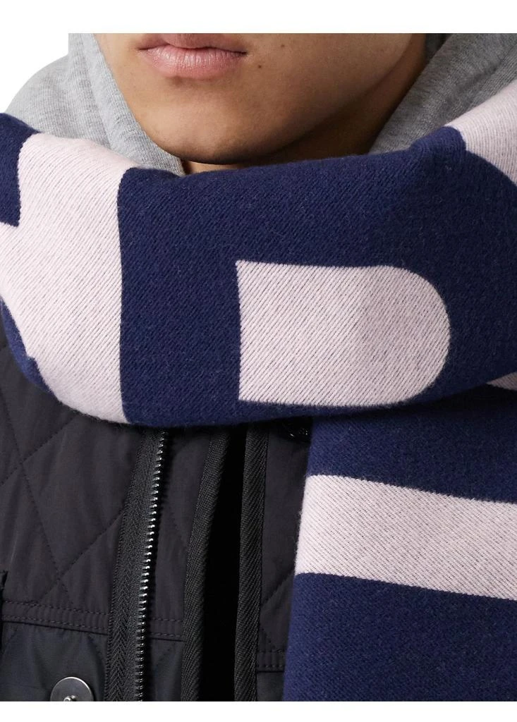 商品Burberry|带logo羊毛提花围巾,价格¥2542,第3张图片详细描述