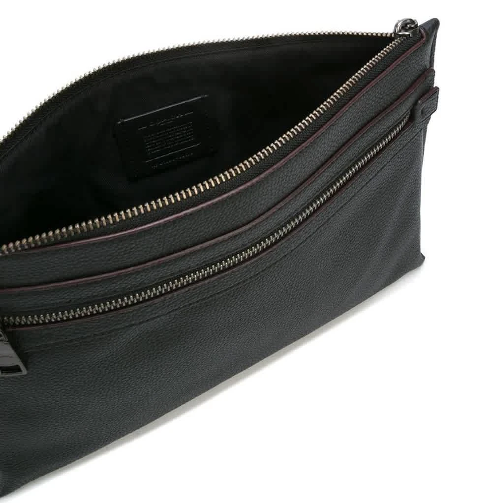 商品Coach|Men's Black Pebbled Leather Academy Pouch,价格¥1390,第3张图片详细描述