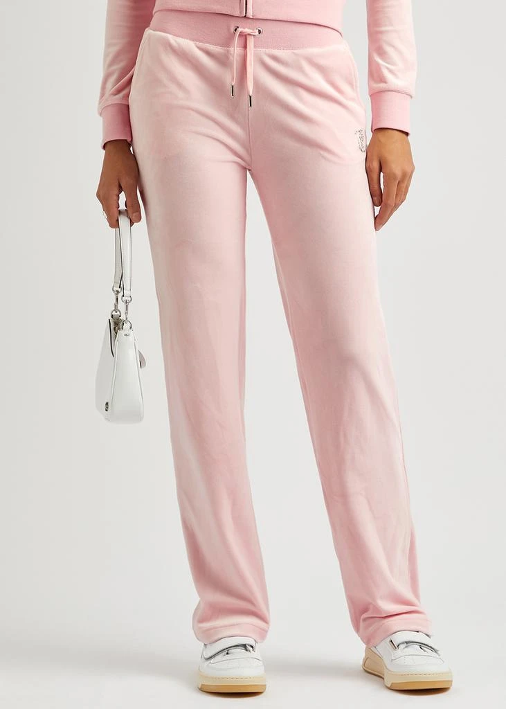 商品Juicy Couture|Del Ray logo-embellished velour sweatpants,价格¥1138,第2张图片详细描述