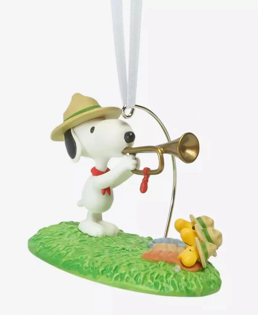 商品Hallmark|Keepsake Christmas Ornament and Pin The Peanuts Gang Beagle Scouts 50th Anniversary Rise and Shine, Set of 2,价格¥187,第4张图片详细描述