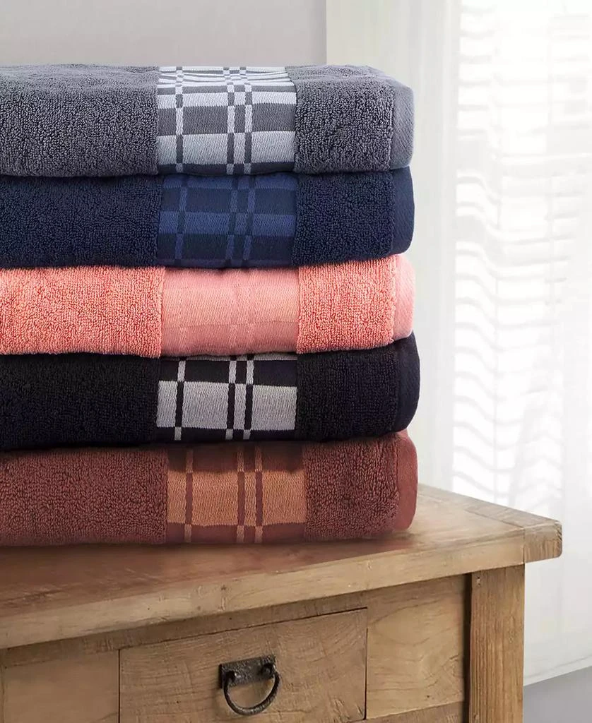 Larissa Geometric Embroidered Jacquard Border Cotton 4-Pc. Bath Towel Set 商品