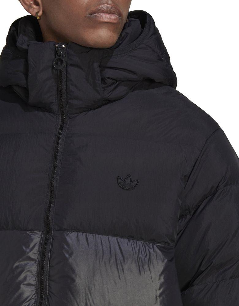 adidas Originals down puffer jacket with hood in black商品第3张图片规格展示