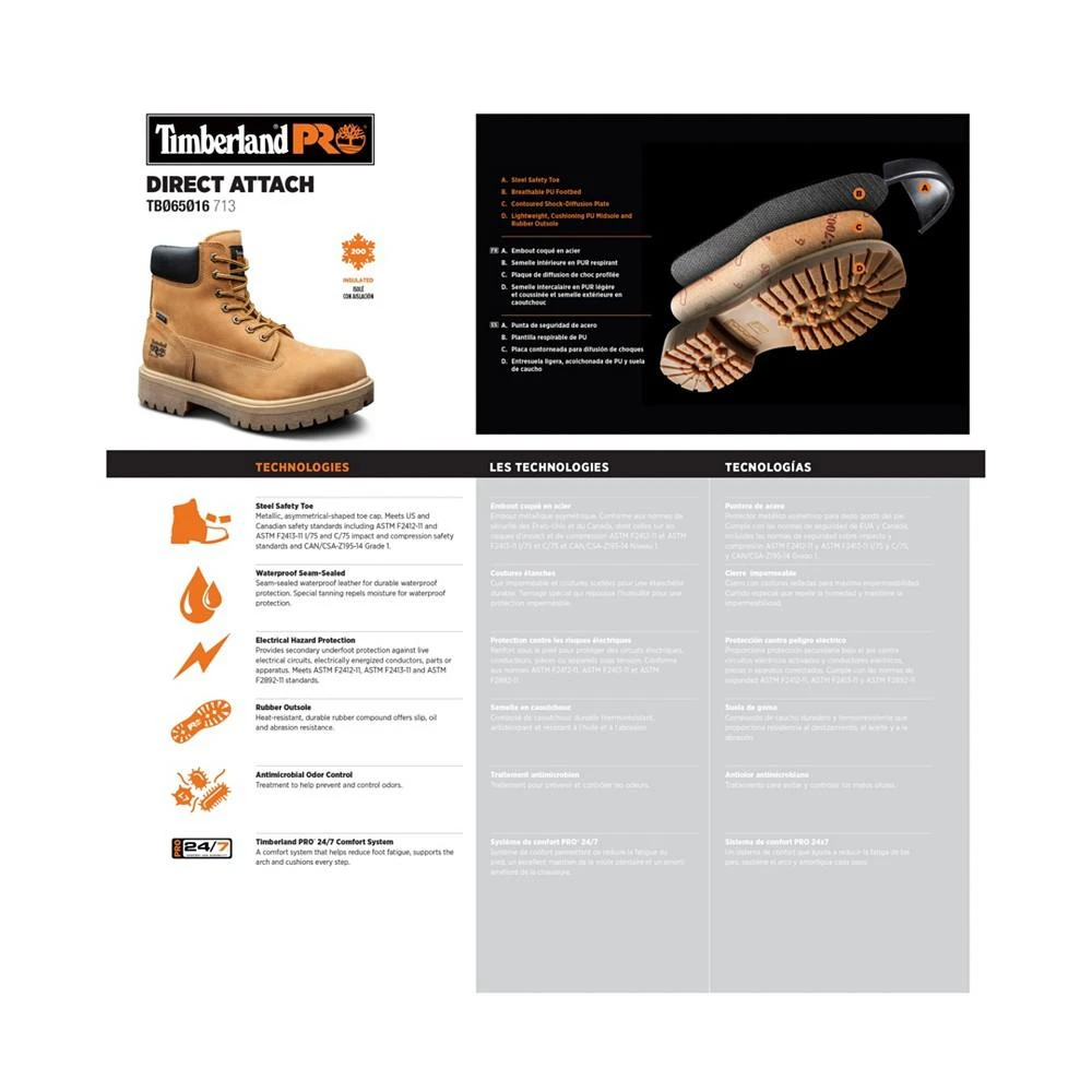 6" Direct Attach Safety Toe Water-resistant Work Boot 商品