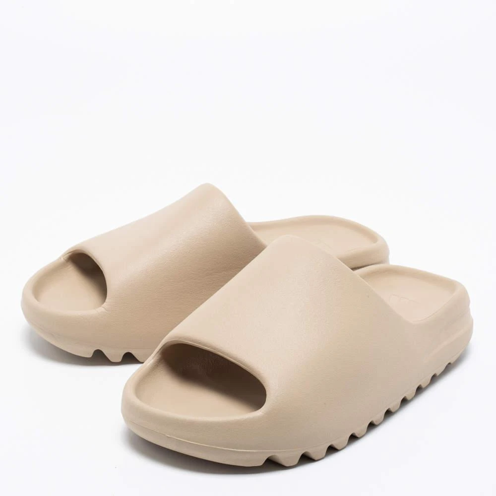 商品YEEZY|Yeezy x adidas Beige Rubber Slide Pure Flat Sandals Size 42 ,价格¥2707,第2张图片详细描述