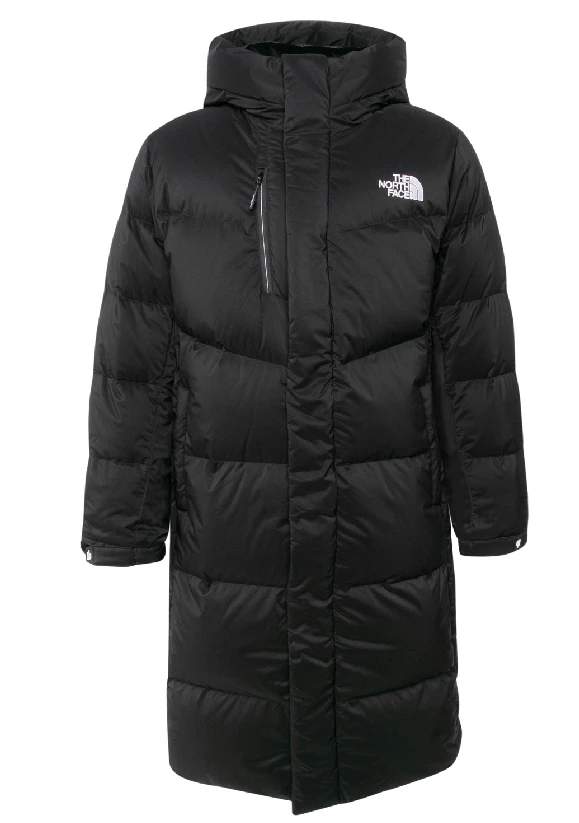 商品The North Face|【享贝家】（国内现货）THE NORTH FACE 胸前LOGO印花连帽长款羽绒服 冬季 男女同款 黑色 NC2DN72A G-LY,价格¥1710,第1张图片