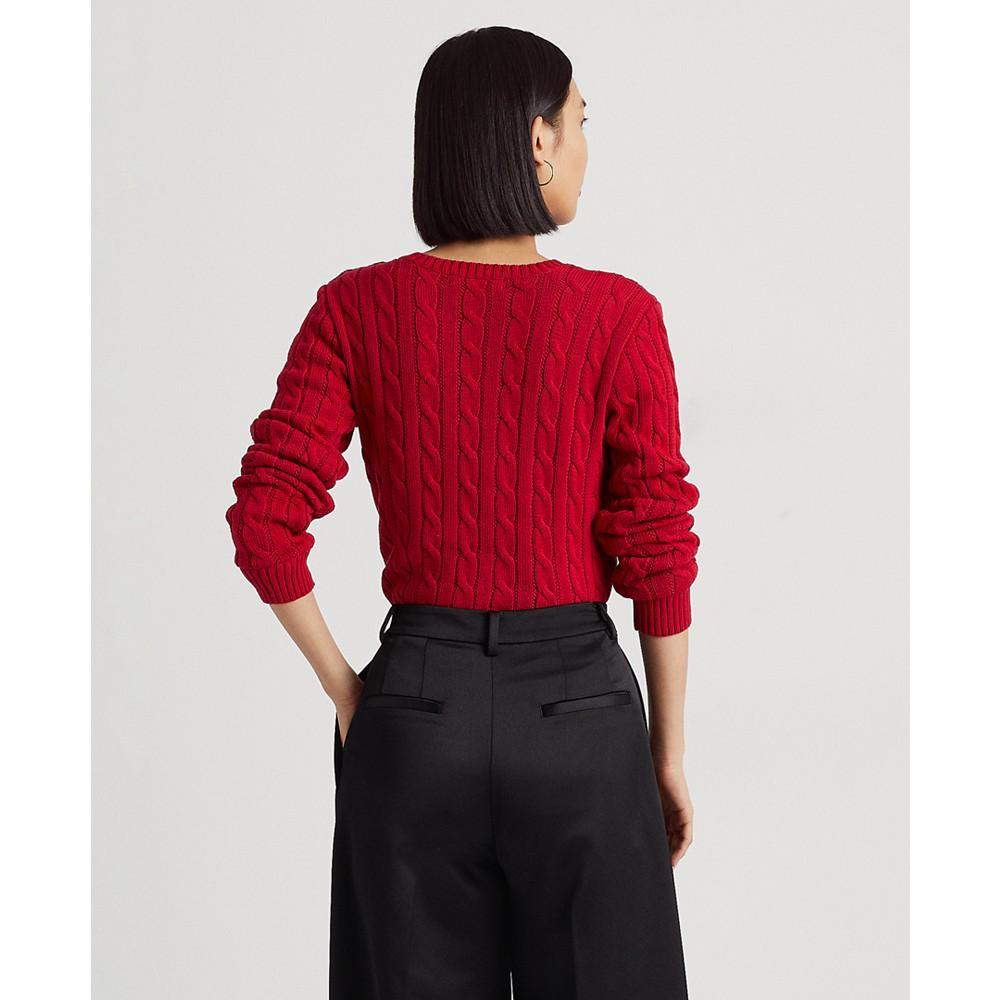 商品Ralph Lauren|女式 纽扣饰边绞花针织毛衣,价格¥605,第4张图片详细描述