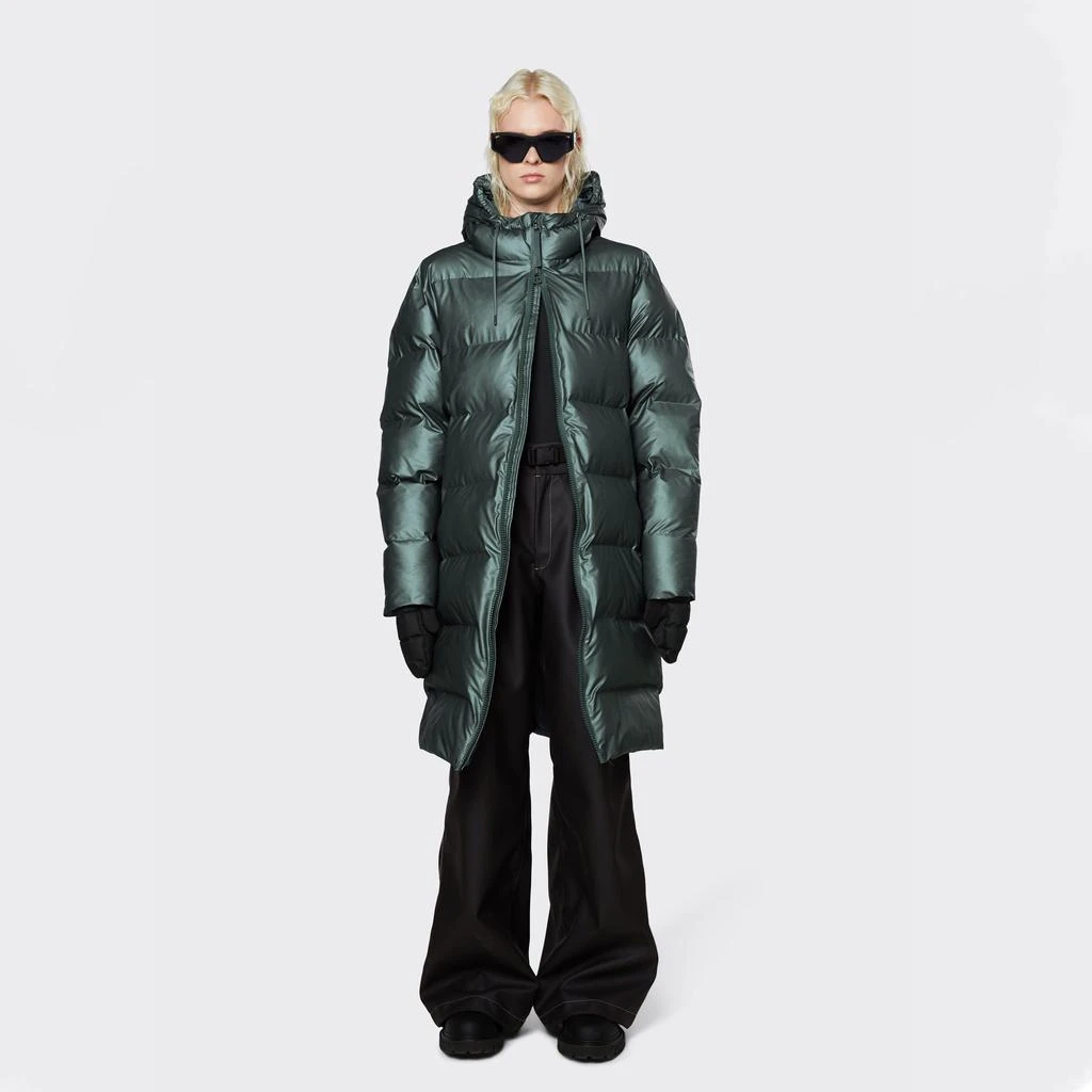 商品RAINS|Rains Long Puffer Jacket - Silver Pine,价格¥3681,第1张图片