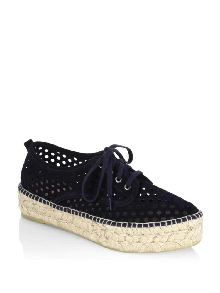 商品Loeffler Randall|Alfie Perforated Suede Platform Espadrille Sneakers,价格¥676,第1张图片