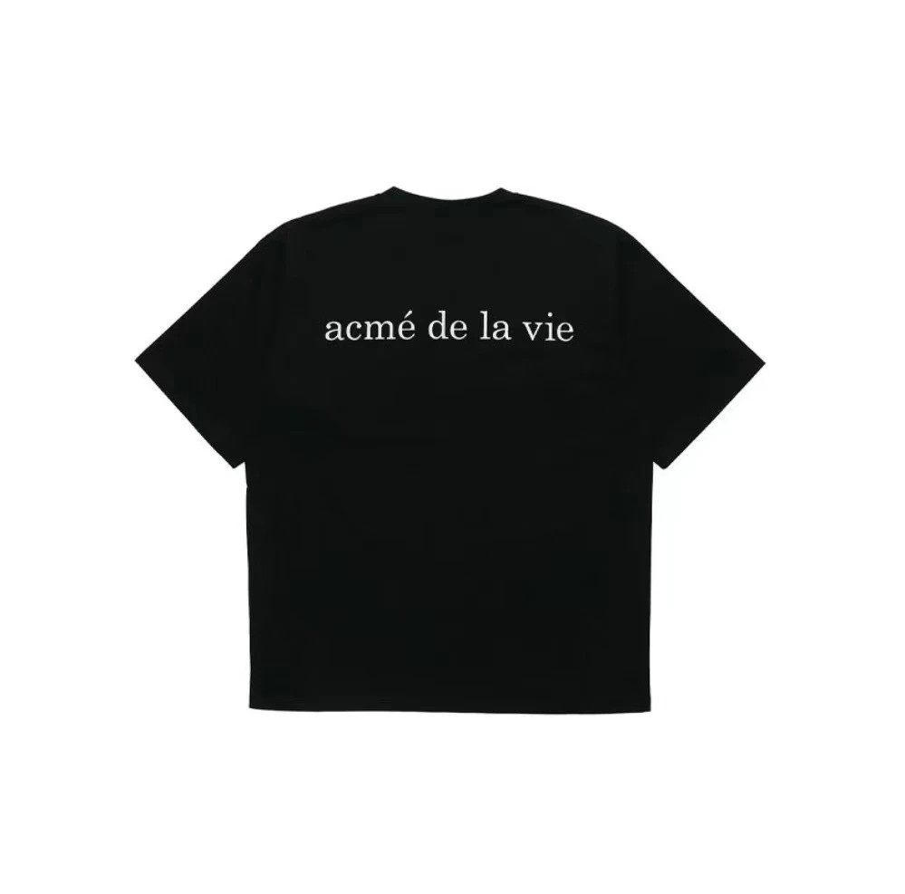 【享贝家】acme de la vie 甜甜圈女孩印花短袖T恤 男女同款 黑色 ADLV19SS-SSBKBF-DN31  商品