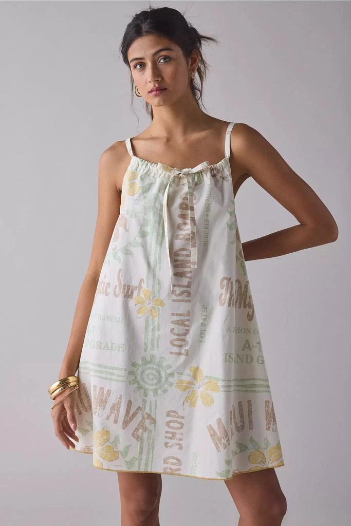 商品BDG|BDG Eva Tie-Front Ruched Strap Trapeze Mini Dress,价格¥74,第5张图片详细描述