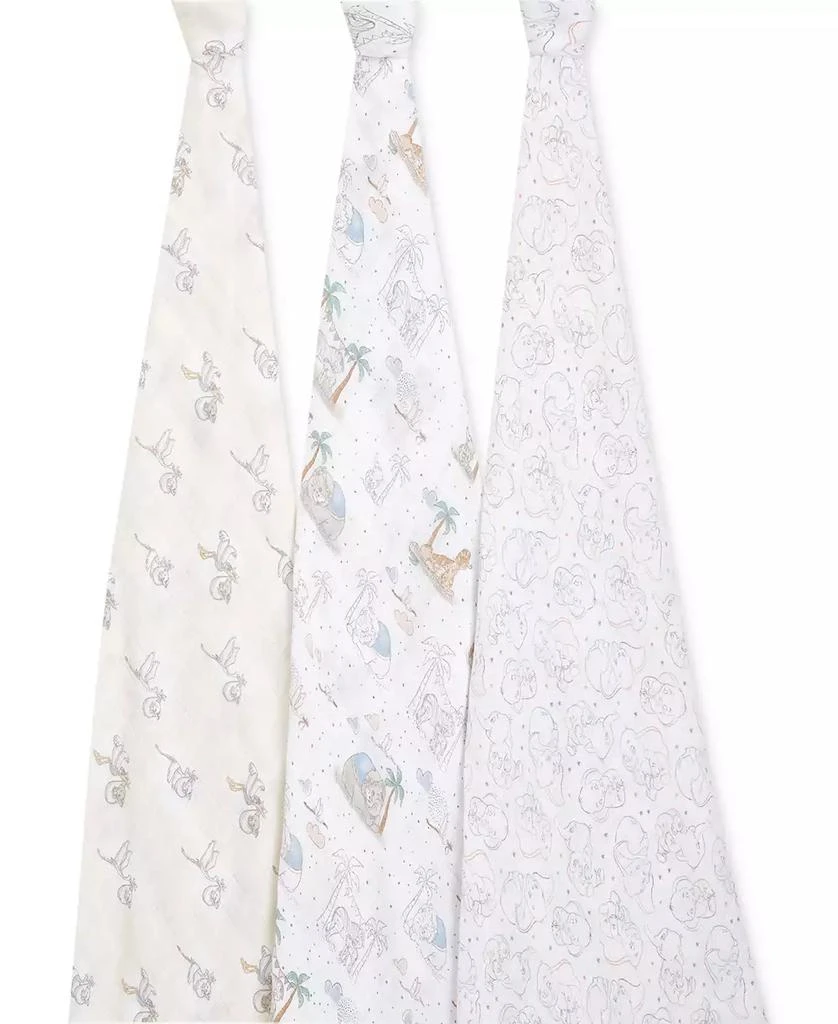 商品aden + anais|Baby Boys or Baby Girls Dumbo Swaddles, Pack of 3,价格¥395,第2张图片详细描述