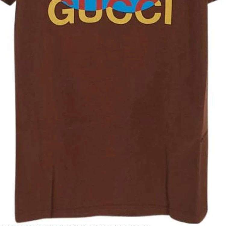 商品[国内直发] Gucci|古驰T恤 SS23 品牌Logo字母印花圆领短袖 棕色 儿童款,价格¥1134,第7张图片详细描述