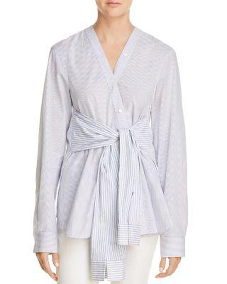 商品alexanderwang.t|Tie-Waist Striped Shirt ,价格¥1690,第1张图片