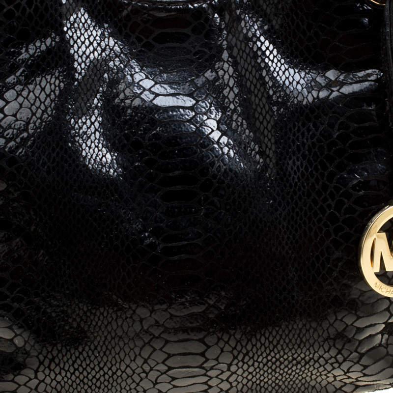 商品[二手商品] Michael Kors|Michael Michael Kors Python Embossed Leather Medium Lilly Chain Tote,价格¥1293,第7张图片详细描述