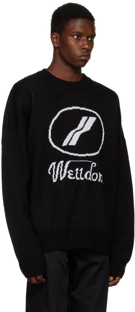 商品We11done|Black Jacquard Sweater,价格¥1247,第2张图片详细描述